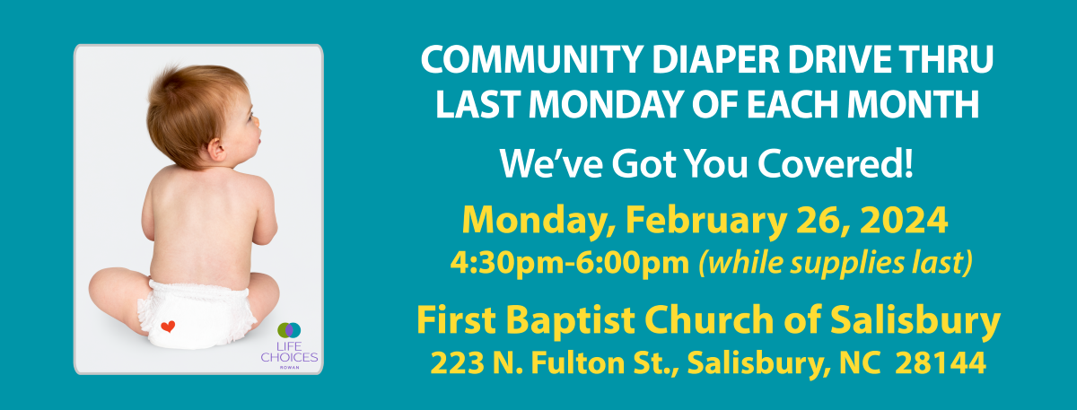Community Diaper Drive Thru for February Banner Image